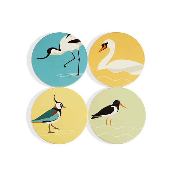 Half Moon Bay - Coasters Set of 4 Ceramic - RSPB (Water Birds)