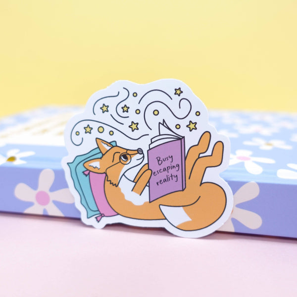 Sunshine Lane - Busy Escaping Reality Bookish Sticker