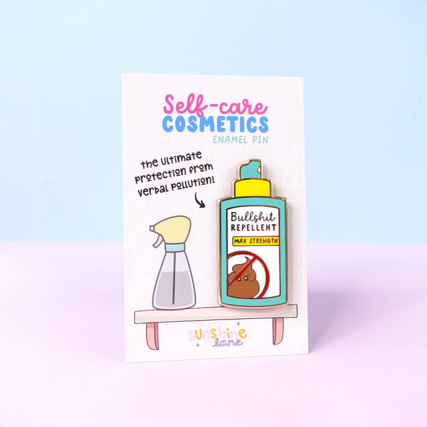 Sunshine Lane - Bullshit Repellent Gold Enamel Pin