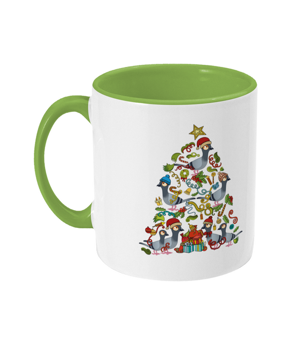 Two Toned Mug christmas tree pige mug