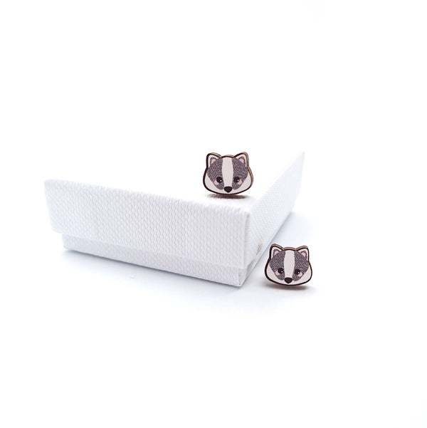 Prickle People - Badger Stud Earrings - Sustainable Jewellery