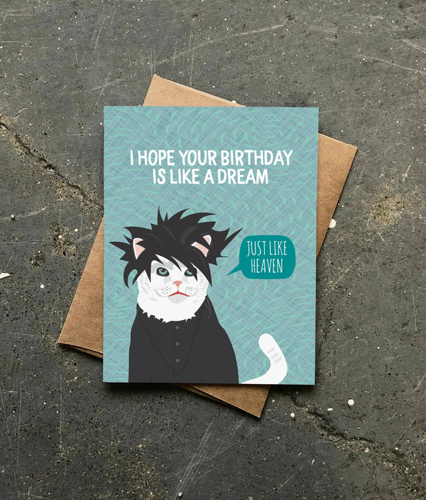Modern Printed Matter - The Cure Cat Birthday Card