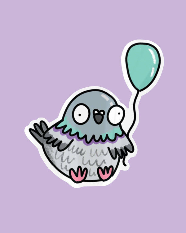 Rebel Romance - Rebel Romance x Katie Abey Pigeon Party Balloon Pigeon Vinyl Sticker