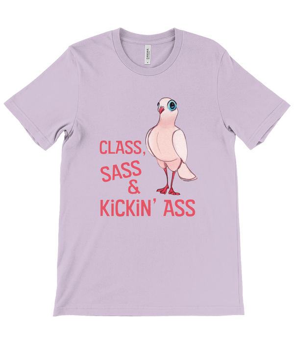 Budget Unisex Crew Neck T-Shirt 'ClassSass kickin ass" Ellen S Artwork