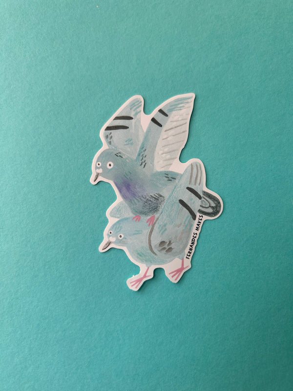 Fernandes Makes - Bruce and Barry Pigeon Vinyl Sticker