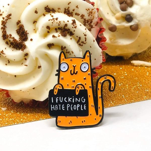 Katie Abey - I F*cking Hate People Enamel Pin Badge