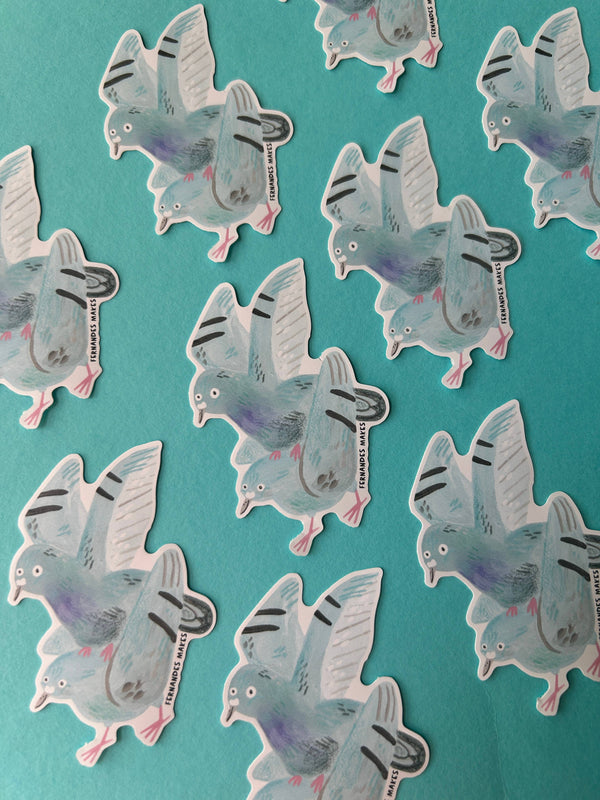 Fernandes Makes - Bruce and Barry Pigeon Vinyl Sticker