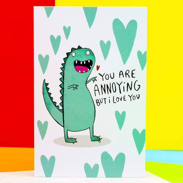 Katie Abey - Annoying Dinosaur A6 Greeting Card