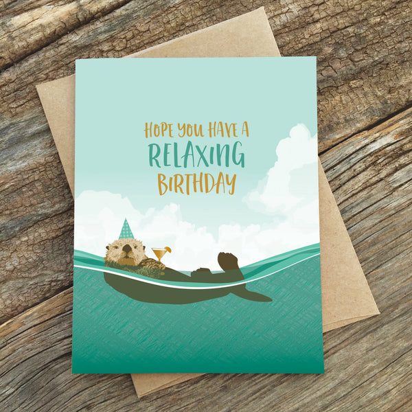 Modern Printed Matter - Relaxing Birthday Card