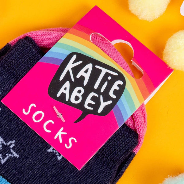 Katie Abey - Don't Tell Me Who I am Axolotl Trans Pride Socks