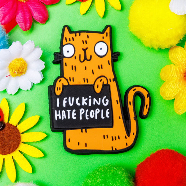 Katie Abey - I Fucking Hate People Sweary Cat Magnets
