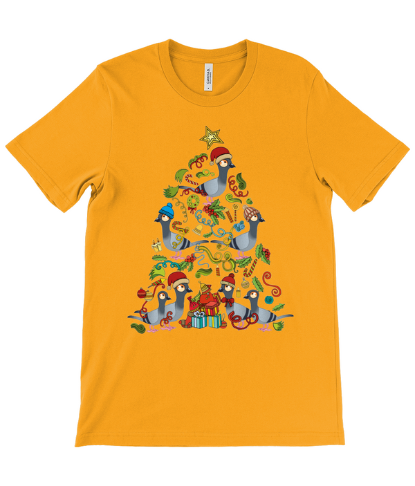 Christmas Tree Pigeons Adults Unisex T-shirt