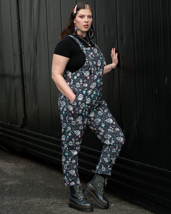 Rebel Romance - Rebel Romance x Katie Abey Pigeon Party Stretch Dungarees 