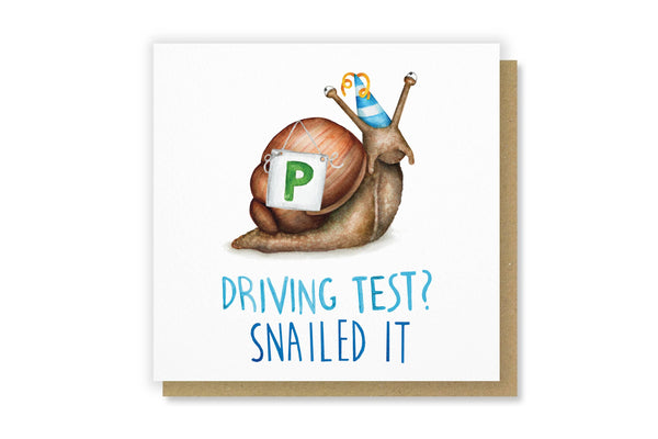 Citrus Bunn - Driving Test - Snailed It Funny Congrats Greetings Card