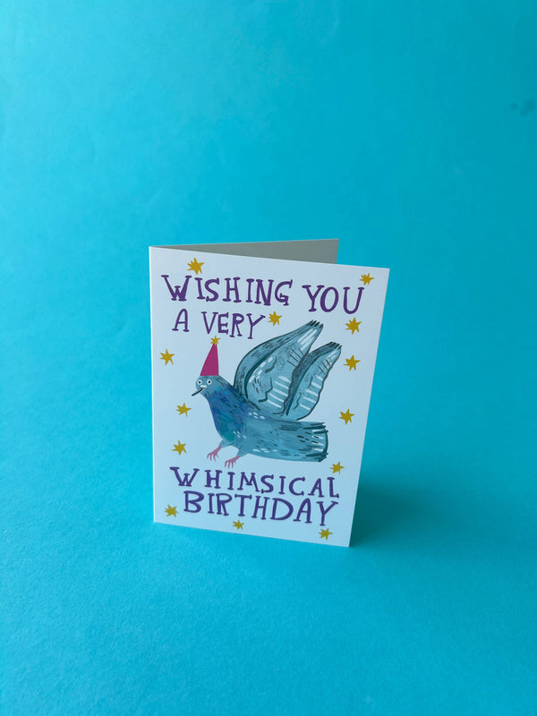 Fernandes Makes - Whimsical Pigeon Birthday Greeting Card