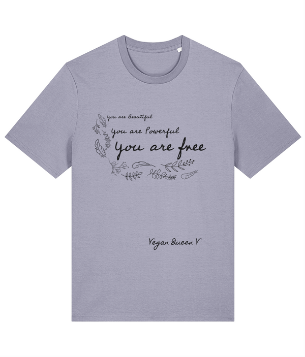 Vegan Queen V - Beautiful Powerful Free - Adults Premium T-shirt
