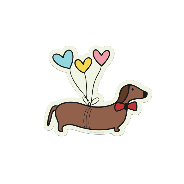 Fluffmallow - Sausage Dog vinyl sticker