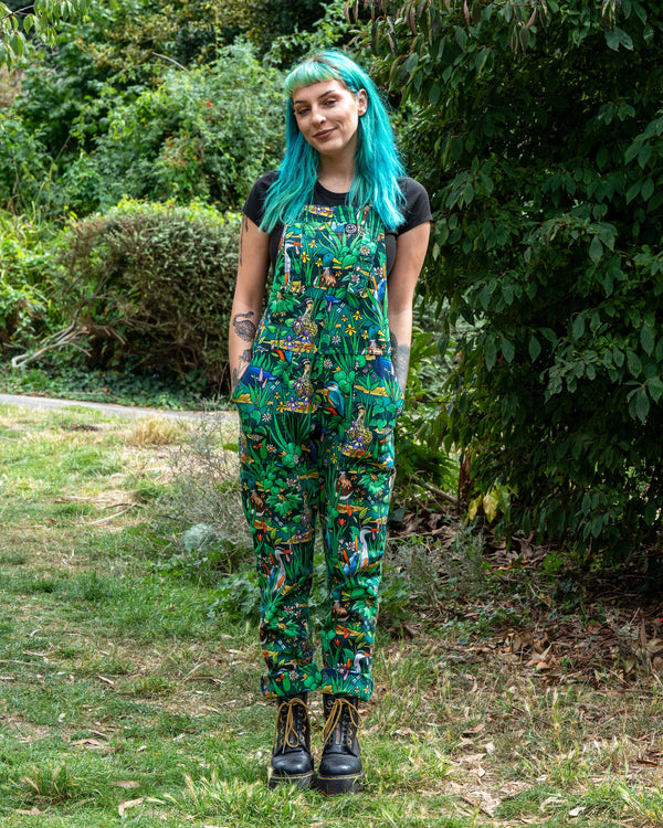 Rebel Romance - RESTOCK PRE ORDER - Rebel Romance Pond Birds Stretch Dungarees