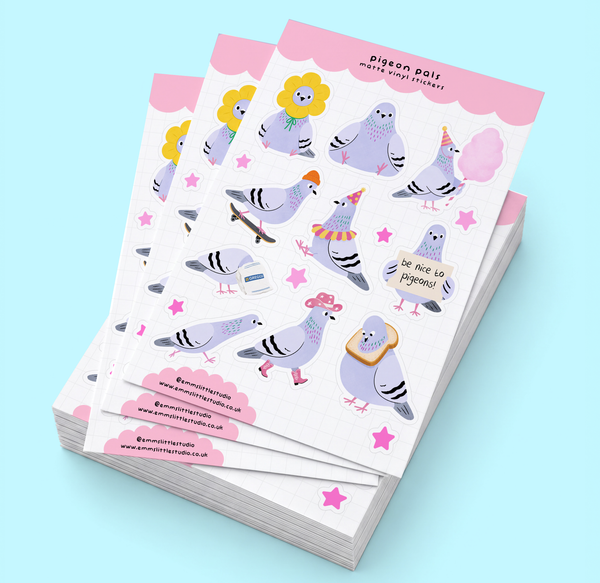 Emm's Little Studio - Pigeon Pals Sticker Sheet