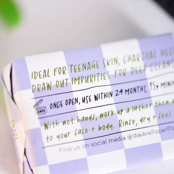 Paper Plane - Teenage Kicks Natural Vegan Soap Bar for Teenagers