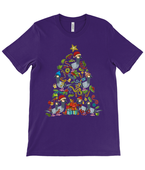 Christmas Tree Pigeons Adults Unisex T-shirt