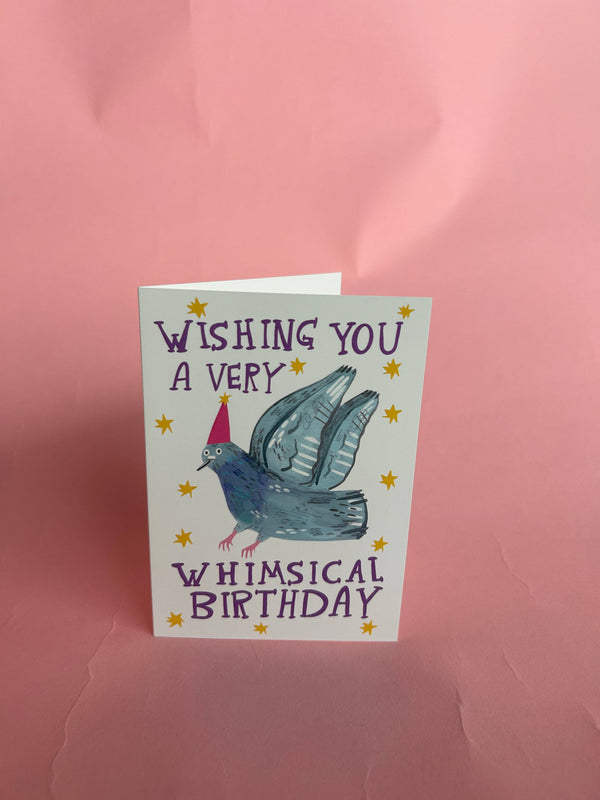 Fernandes Makes - Whimsical Pigeon Birthday Greeting Card