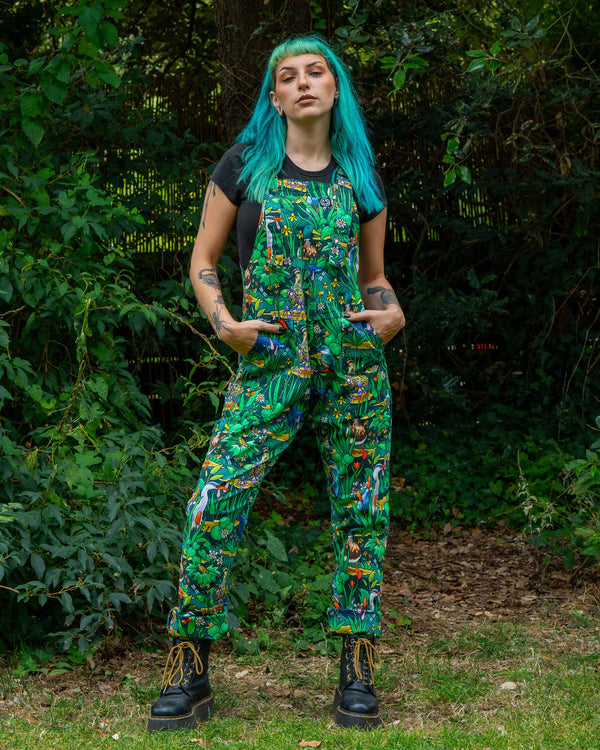 Rebel Romance - RESTOCK PRE ORDER - Rebel Romance Pond Birds Stretch Dungarees