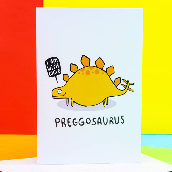 Katie Abey - Preggosaurus A6 Greeting Card