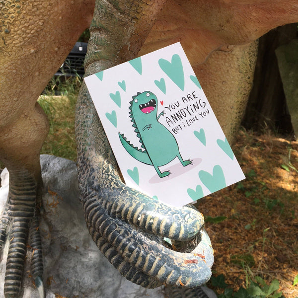 Katie Abey - Annoying Dinosaur A6 Greeting Card