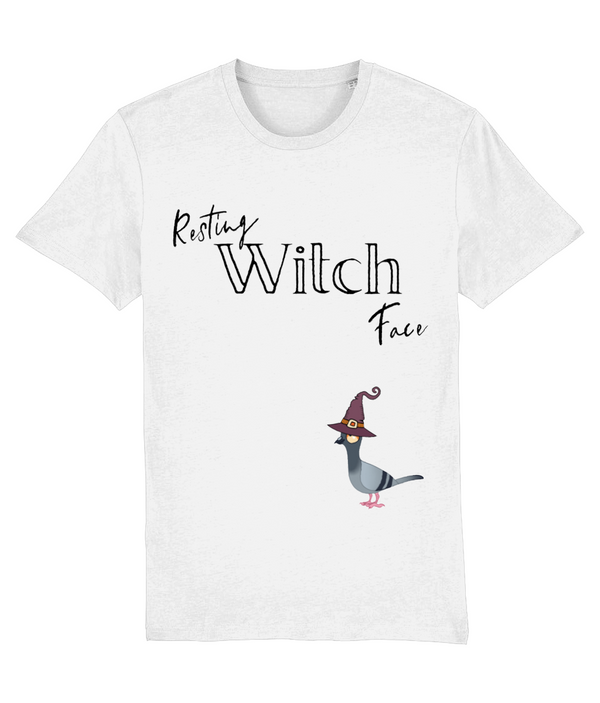 Resting Witch Face Adults T-shirt (Vegan and PETA approved and fairtrade organic cotton)