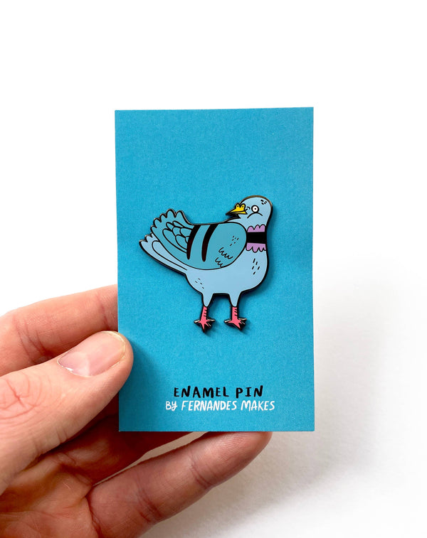 Fernandes Makes - Pretty Pigeon Enamel Pin