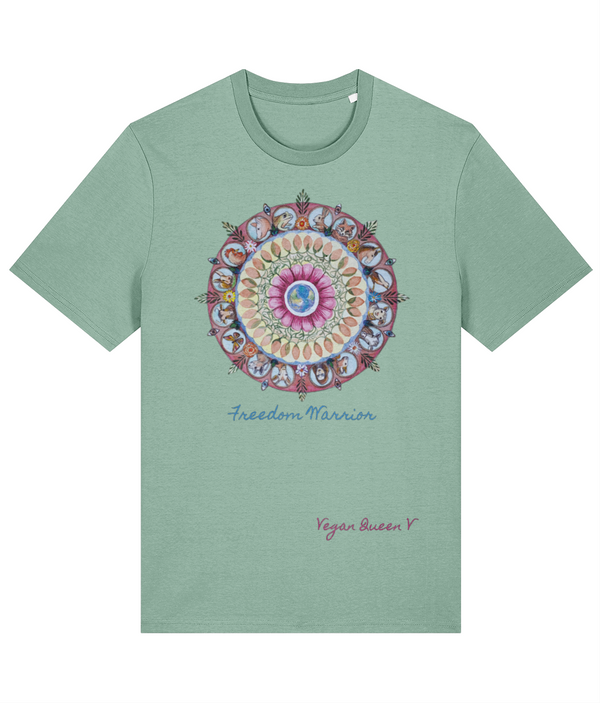 Vegan Queen V - Mandala - Premium Adults T-shirt