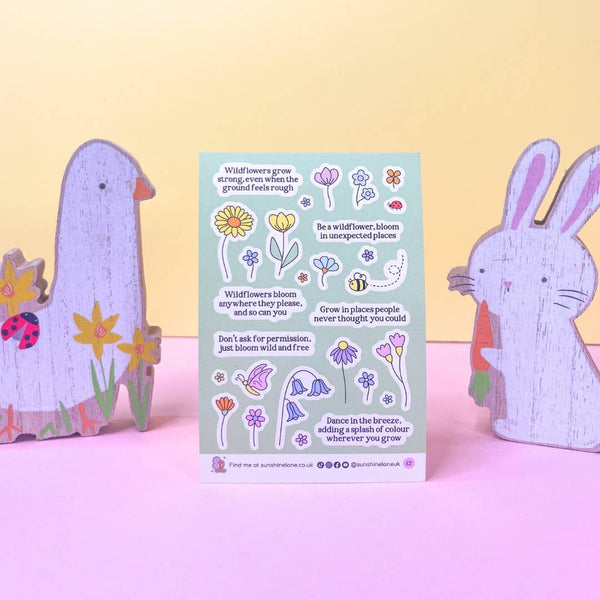 Sunshine Lane - Be a Wildflower Deco Sticker Sheet