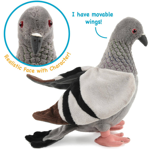 VIAHART Toy Co. - Pepper The Pigeon - 8.5 Inch Stuffed Animal Plush Bird
