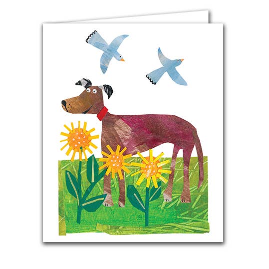 Silver Birch Cards - Blank Dog Greeting Card ''Leo"