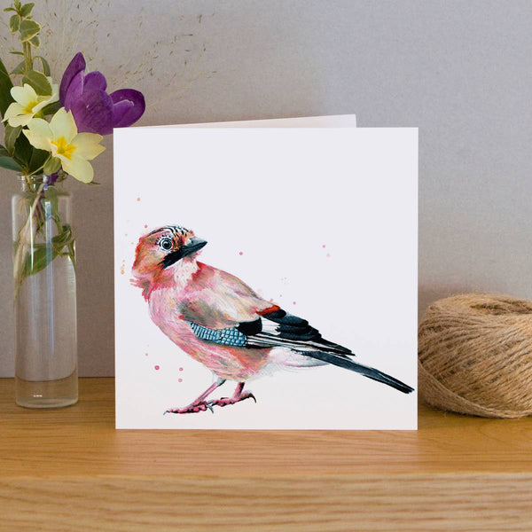 Kate Moby - Inky Jay Blank Greeting Card