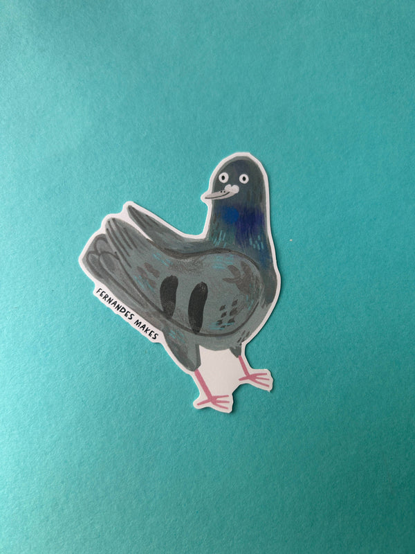 Fernandes Makes - Rocky The Pigeon Vinyl Sticker