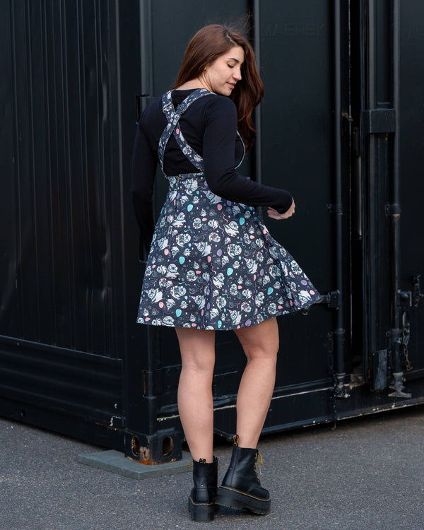 Rebel Romance - Rebel Romance x Katie Abey Pigeon Party Flared Pinafore