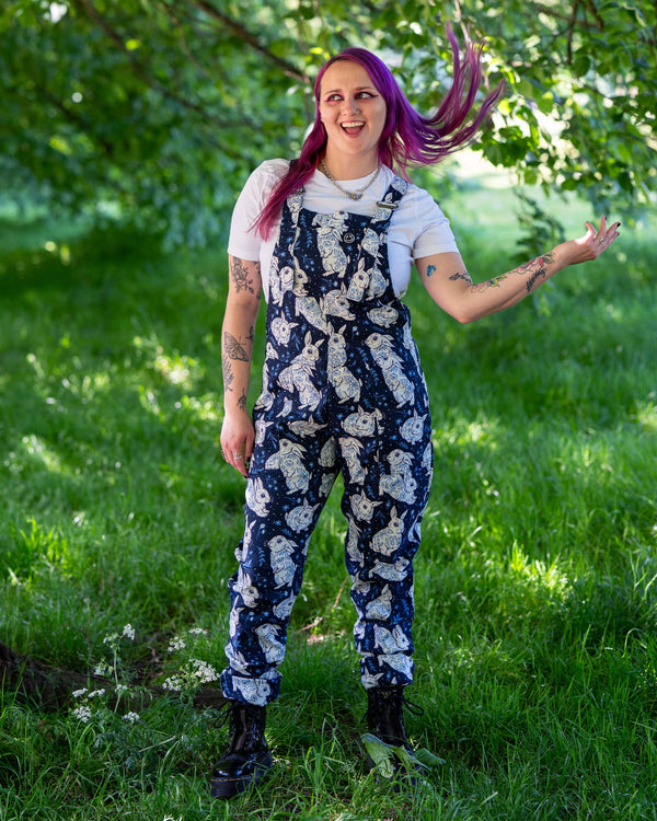 Rebel Romance - Rebel Romance x Abi Perry Bunnies Stretch Dungarees 