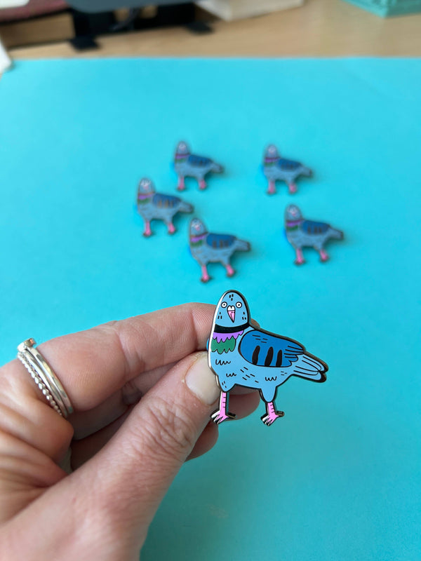 Fernandes Makes - Derby Pigeon Enamel Pin