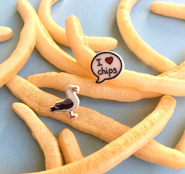 RatBeanKat - Little seagull earrings