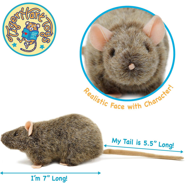 VIAHART Toy Co. - Reuben The Rat | 7 Inch Stuffed Animal Plush | By TigerHart Toys