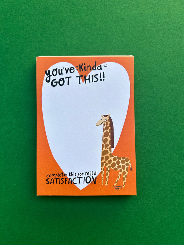 Fernandes Makes - Giraffe Mild Satisfaction - A6 Jotter / Notepad / Pad
