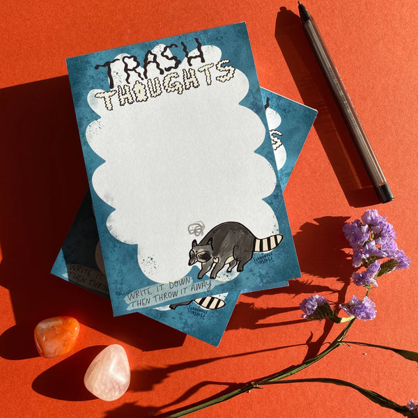 Fernandes Makes - Trash Thoughts Raccoon A6 Jotter / Notepad / Pad