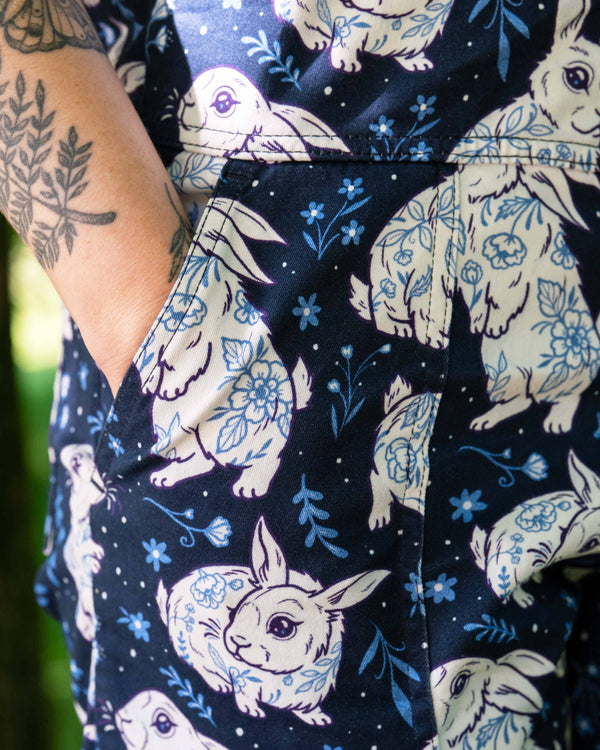 Rebel Romance - Rebel Romance x Abi Perry Bunnies Stretch Dungarees 