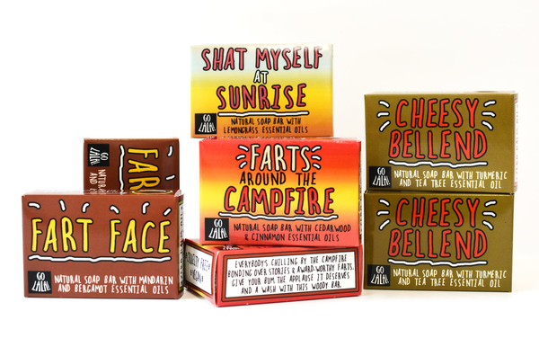 Go La La - Farts around Campfire - Soap Cedarwood  Funny Gift 