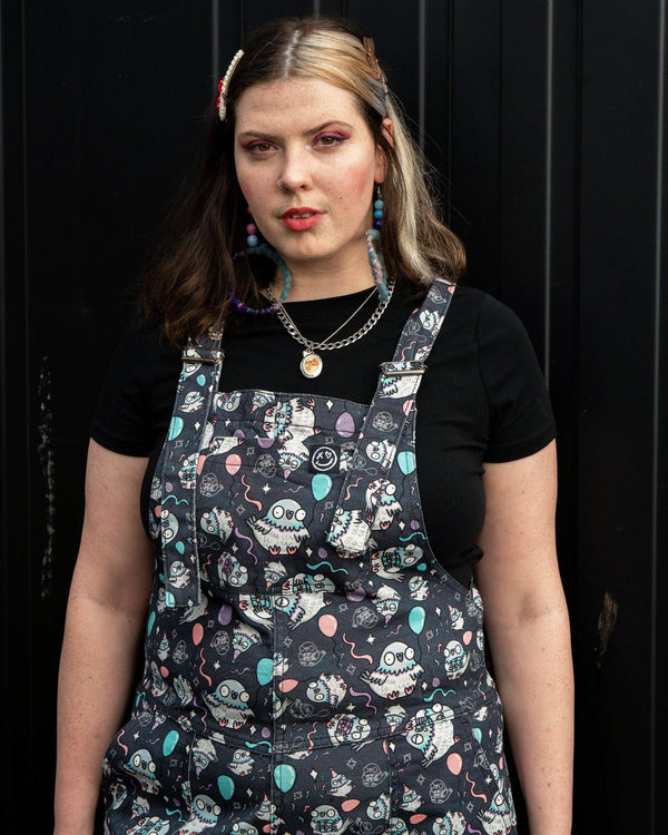 Rebel Romance - Rebel Romance x Katie Abey Pigeon Party Stretch Dungarees 