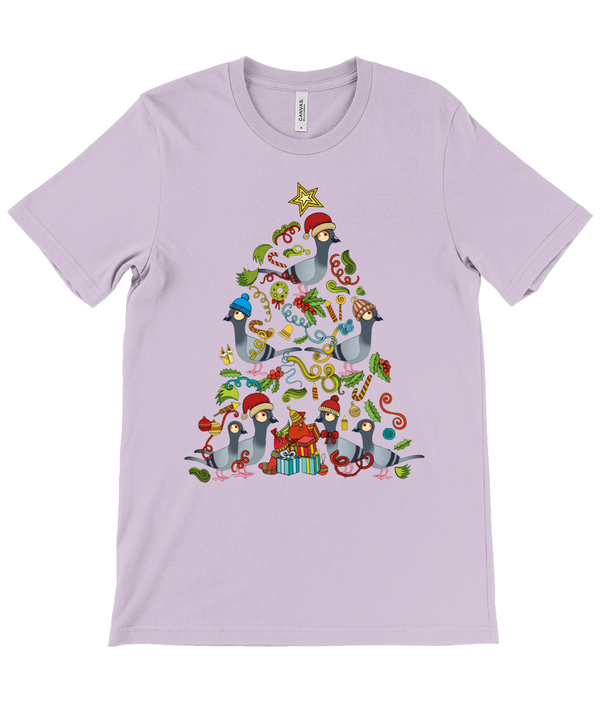 Christmas Tree Pigeons Adults Unisex T-shirt