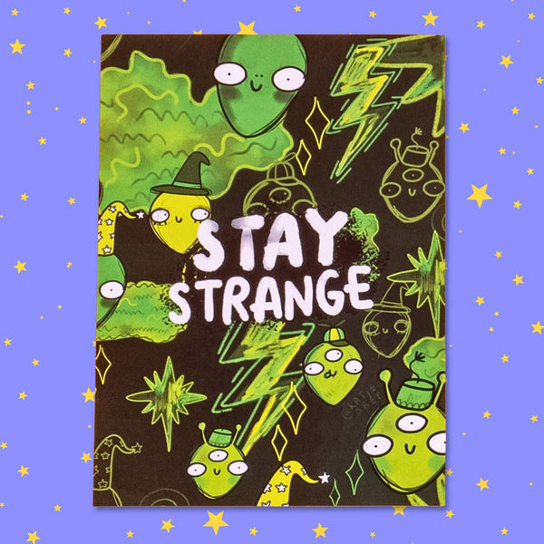 Katie Abey - Stay Strange A6 Postcard