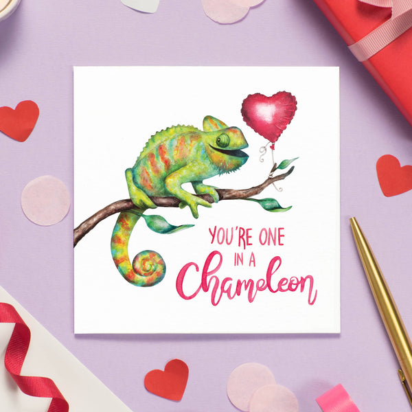 Citrus Bunn - One in a Chameleon - Funny Love Anniversary Greetings Card